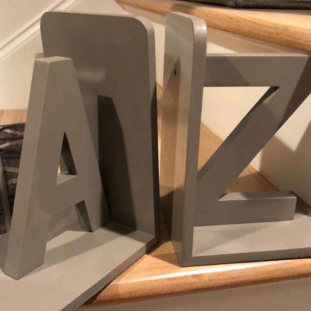 DONATED!!!   A & Z Accent Bookends